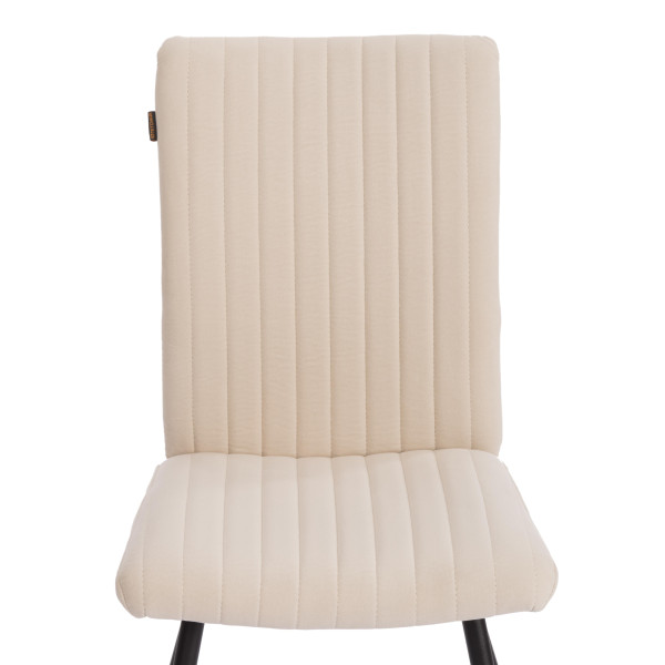 Стул обеденный Monte Carlo флок , 48х55х93, молочный/черный, 4 фото № 6