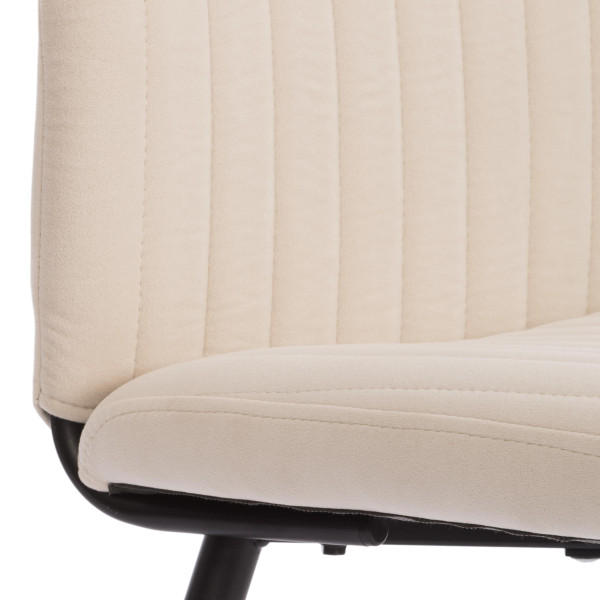 Стул обеденный Monte Carlo флок , 48х55х93, молочный/черный, 4 фото № 8