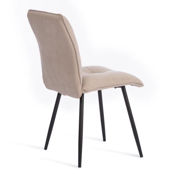Стул обеденный Sweet флок , 46х55х88, бежевый/черный, 7 фото № 3