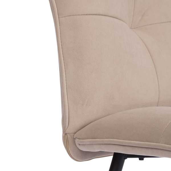 Стул обеденный Sweet флок , 46х55х88, бежевый/черный, 7 фото № 8