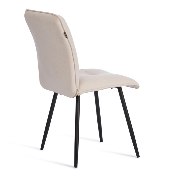 Стул обеденный Sweet флок , 46х55х88, молочный/черный, 4 фото № 3