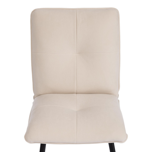 Стул обеденный Sweet флок , 46х55х88, молочный/черный, 4 фото № 6