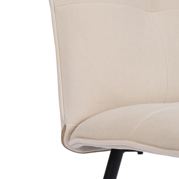 Стул обеденный Sweet флок , 46х55х88, молочный/черный, 4 фото № 8