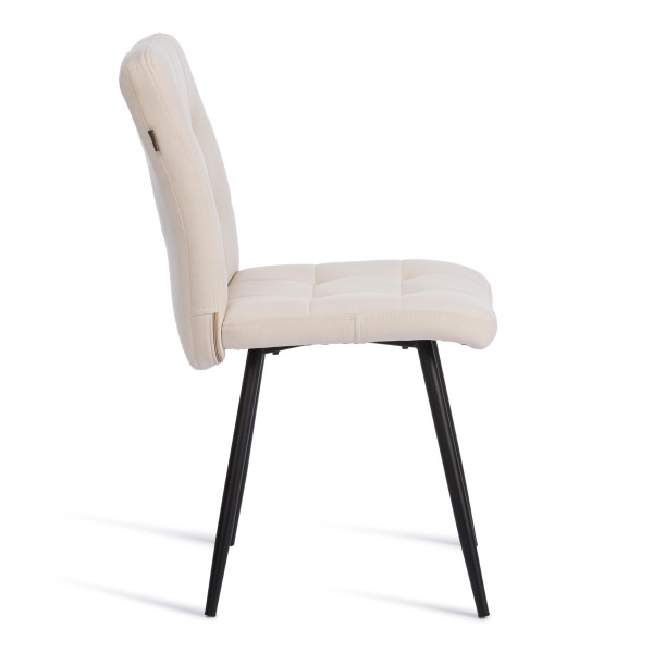 Стул обеденный Medeo флок , 47х56х89, молочный/черный, 4 фото № 2
