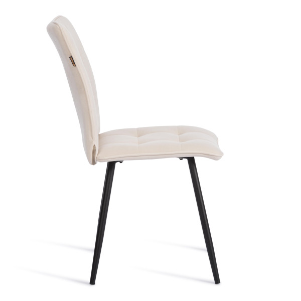 Стул обеденный Bari флок , 46х55х89, молочный/черный, 4 фото № 2