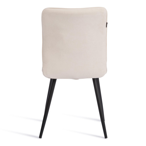 Стул обеденный Bari флок , 46х55х89, молочный/черный, 4 фото № 4