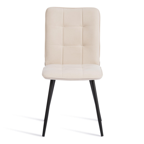 Стул обеденный Bari флок , 46х55х89, молочный/черный, 4 фото № 5