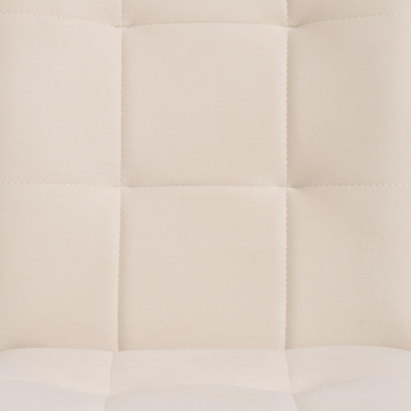 Стул обеденный Bari флок , 46х55х89, молочный/черный, 4 фото № 7