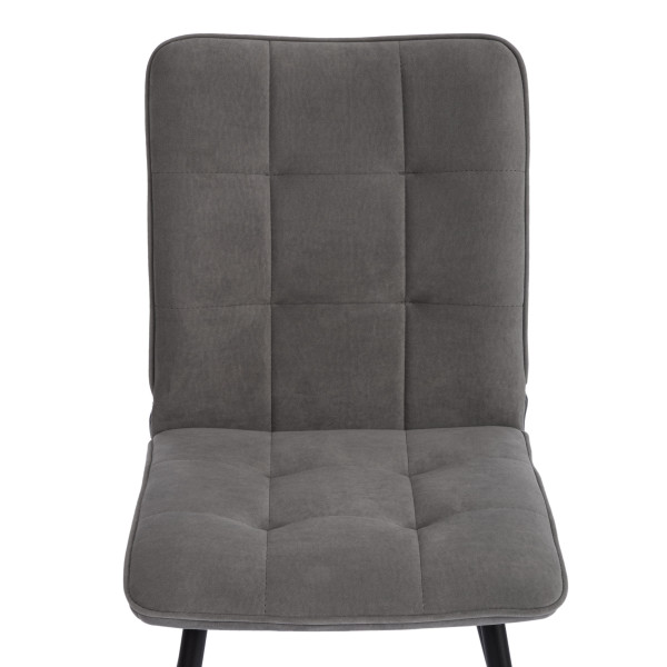 Стул обеденный Bari флок , 46х55х89, серый/черный, 29 фото № 6