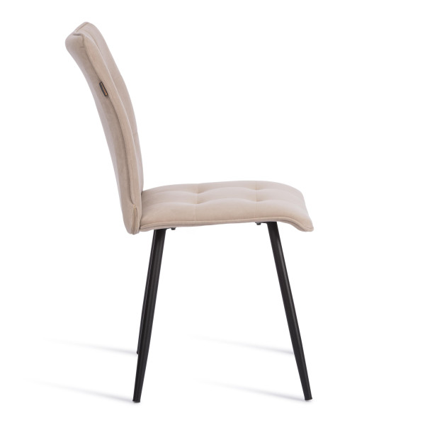 Стул обеденный Bari флок , 46х55х89, бежевый/черный, 7 фото № 2