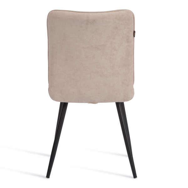 Стул обеденный Bari флок , 46х55х89, бежевый/черный, 7 фото № 4