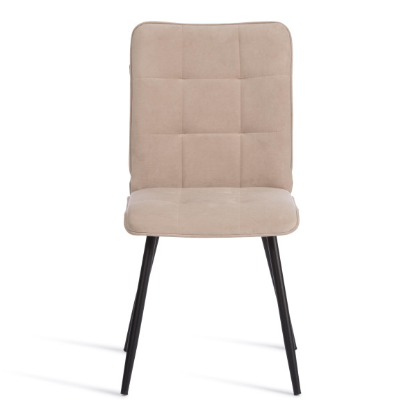 Стул обеденный Bari флок , 46х55х89, бежевый/черный, 7 фото № 5