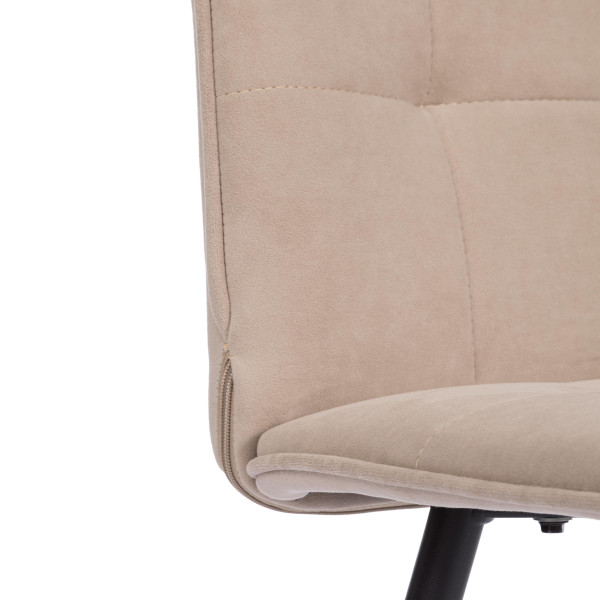 Стул обеденный Bari флок , 46х55х89, бежевый/черный, 7 фото № 8