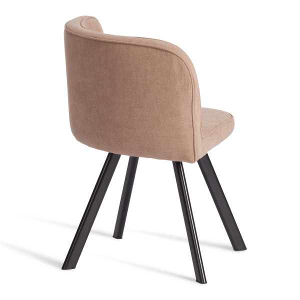 Комплект (стол, 4 стула) QUADRON (mod. PT14) Стол: МДФ/металл, стул: металл/ткань, 100х100х73 см, 69х56х71 см, Beige (Бежевый) LY1701-4/черный фото № 4