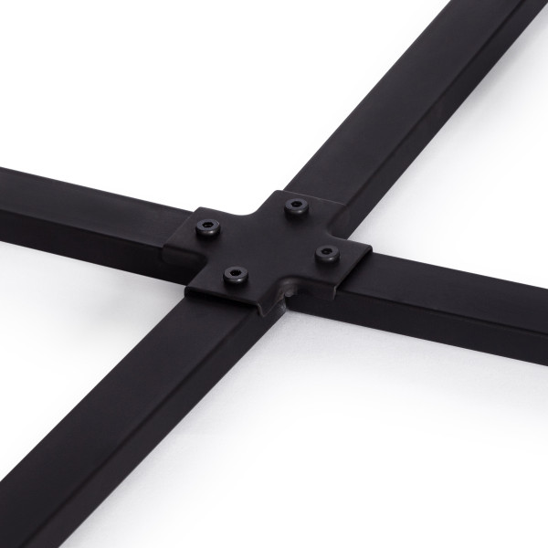 Комплект (стол, 4 стула) QUADRON (mod. PT14) Стол: МДФ/металл, стул: металл/велюр, 100х100х73 см, 69х56х71 см, Blue (синий) HLR62/черный фото № 11