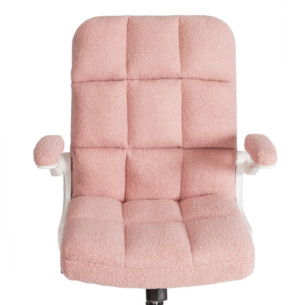 Кресло Lugano Wh ткань teddy, розовый фото № 6