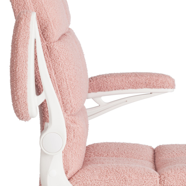 Кресло Lugano Wh ткань teddy, розовый фото № 9