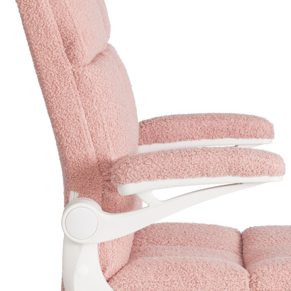 Кресло Lugano Wh ткань teddy, розовый фото № 10