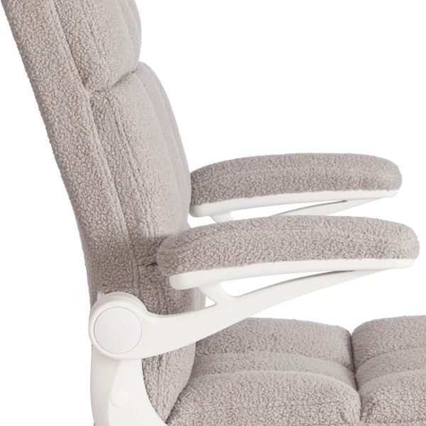 Кресло Lugano Wh ткань teddy, светло-серый фото № 9
