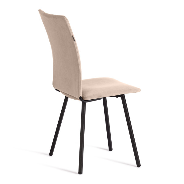 Стул обеденный La Rousse флок , 49х50х93, бежевый/черный, 7 фото № 3