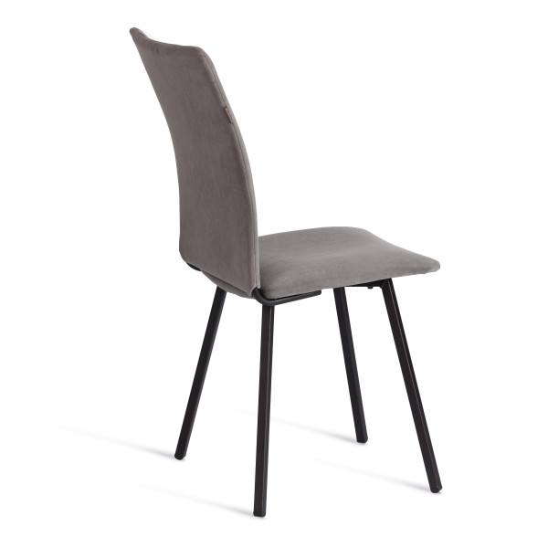 Стул обеденный La Rousse флок , 49х50х93, серый/черный, 29 фото № 4
