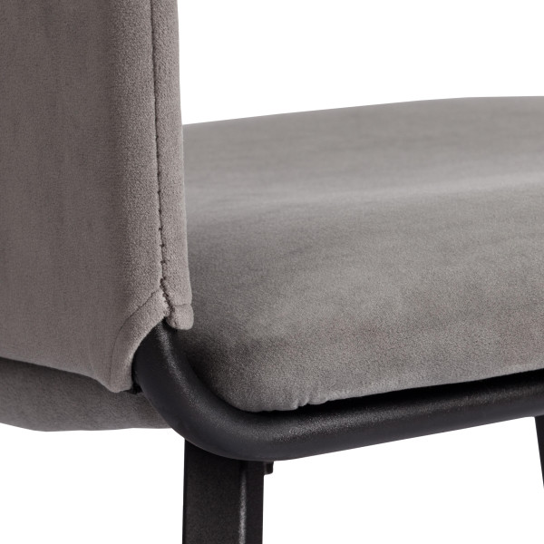 Стул обеденный La Rousse флок , 49х50х93, серый/черный, 29 фото № 11