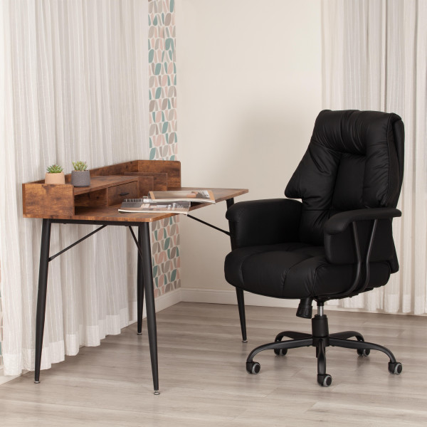 Кресло BROOKLYN кожзам, черный фото № 13