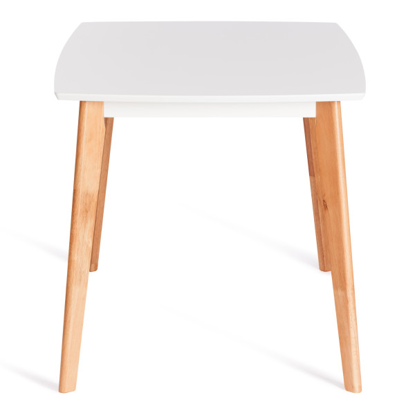 Стол обеденный Claire столешница МДФ, опоры дерево гевея, белый / натуральное дерево, 135 x 80 x 75см фото № 2