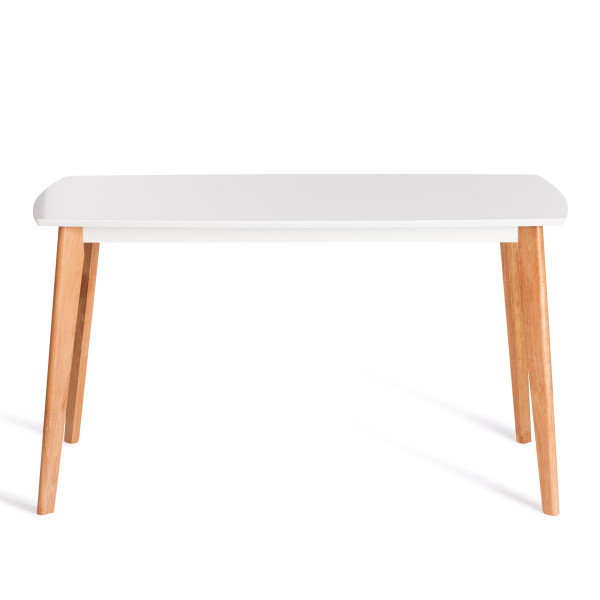 Стол обеденный Claire столешница МДФ, опоры дерево гевея, белый / натуральное дерево, 135 x 80 x 75см фото № 3