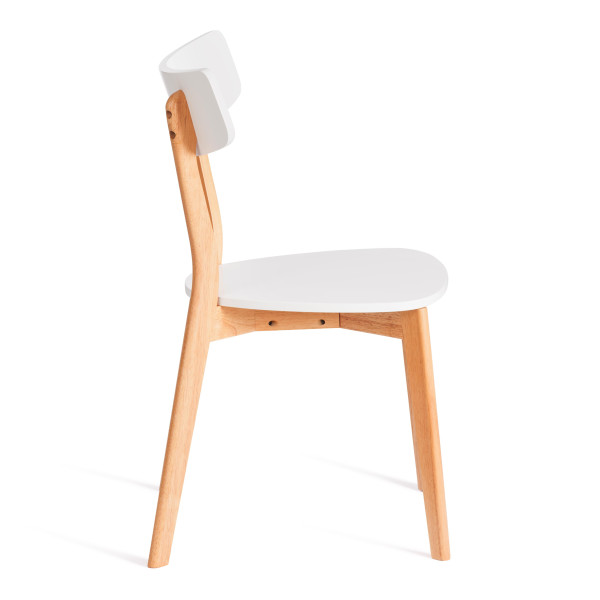 Стул Claire (комплект) сиденье МДФ, опоры дерево гевея, белый / натуральное дерево, 48 x 49,5 x 81,5 x SH44см фото № 2