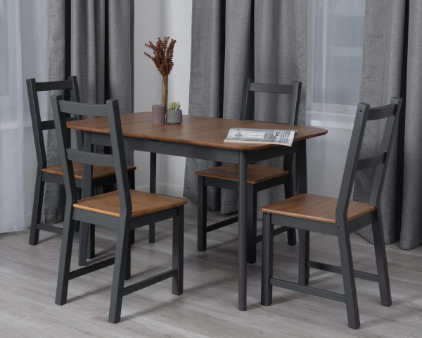 Стул Соната массив сосны, 41х50х95 см, антик /графит фото № 11