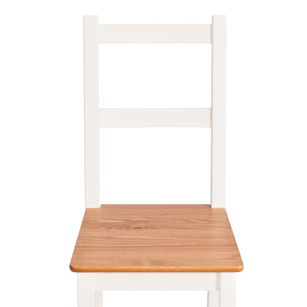 Стул Соната массив сосны, 41х50х95 см, антик/белый фото № 6