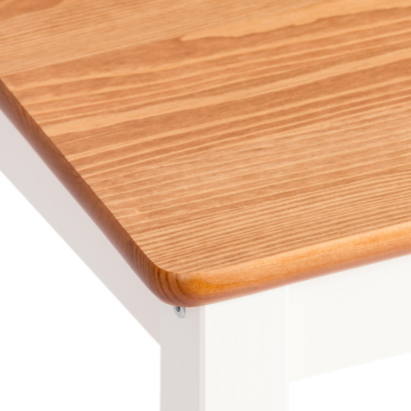 Стул Соната массив сосны, 41х50х95 см, антик/белый фото № 7