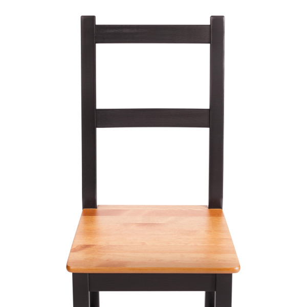 Стул Соната массив сосны, 41х50х95 см, антик/чёрный фото № 6