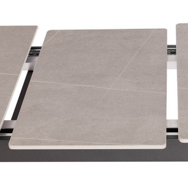 Стол обеденный Balmoral (mod.OKT-2294) столешница керамика (матовая) /опоры металл, серый/чёрный, (120+40)х80х75 см фото № 14