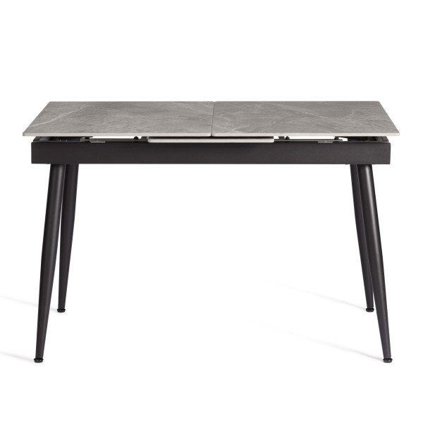 Стол обеденный Balmoral (mod.OKT-2294) столешница керамика (глянцевая) / опоры металл, серый/чёрный, (120+40)х80х75 см фото № 3