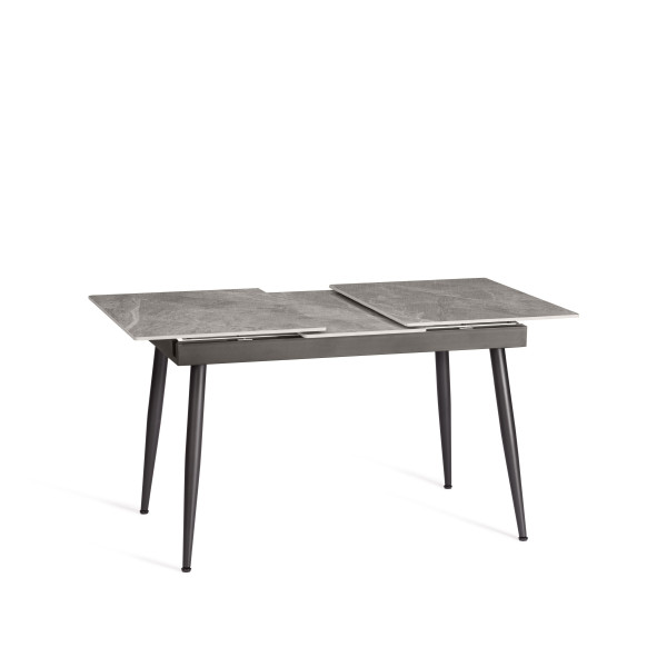 Стол обеденный Balmoral (mod.OKT-2294) столешница керамика (глянцевая) / опоры металл, серый/чёрный, (120+40)х80х75 см фото № 5