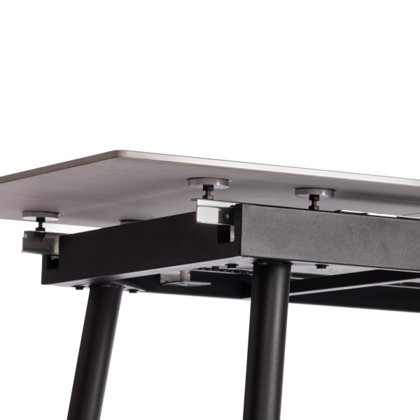 Стол обеденный Balmoral (mod.OKT-2294) столешница керамика (глянцевая) / опоры металл, серый/чёрный, (120+40)х80х75 см фото № 13