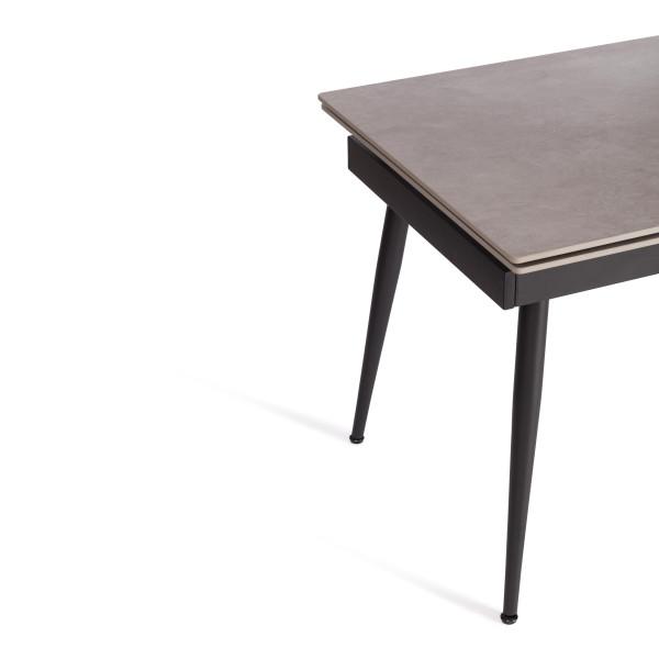 Стол обеденный Lord grey (mod.John table) столешница керамика (матовая) /опоры металл, светло-серый/чёрный, 30х120х30 см фото № 8