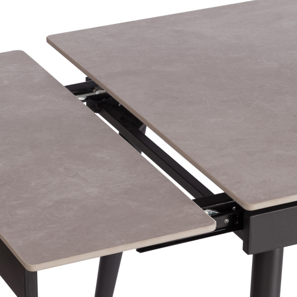 Стол обеденный Lord grey (mod.John table) столешница керамика (матовая) /опоры металл, светло-серый/чёрный, 30х120х30 см фото № 15