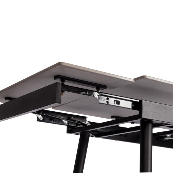 Стол обеденный Lord grey (mod.John table) столешница керамика (матовая) /опоры металл, светло-серый/чёрный, 30х120х30 см фото № 14