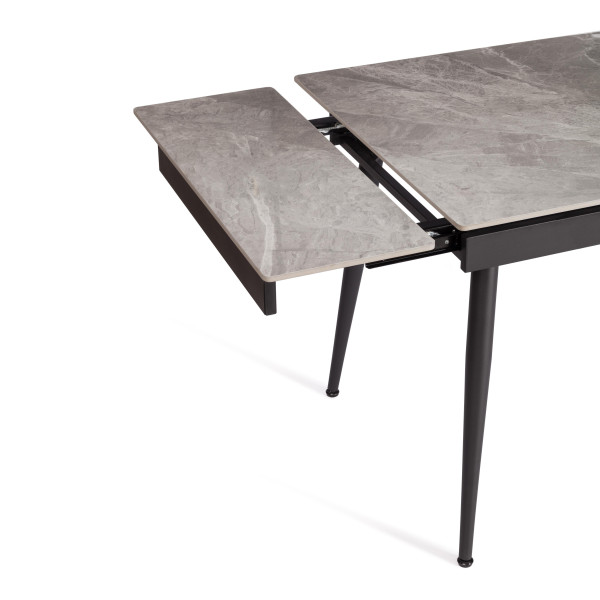 Стол обеденный Lord grey (mod.John table) столешница керамика (глянцевая) / опоры металл, серый/чёрный, 30х120х30 см фото № 10
