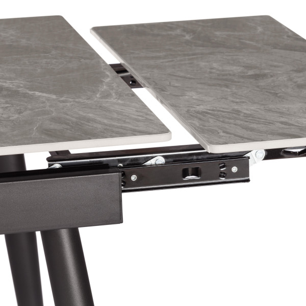 Стол обеденный Lord grey (mod.John table) столешница керамика (глянцевая) / опоры металл, серый/чёрный, 30х120х30 см фото № 11