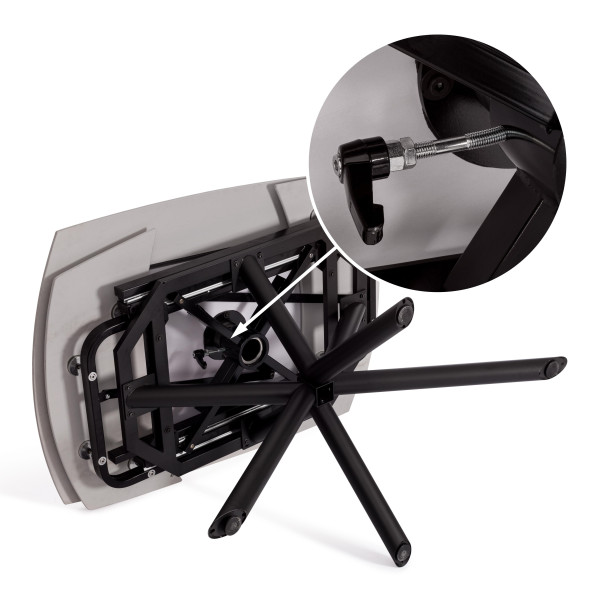 Стол обеденный Winston (mod.LDT-507 OKT-2462) столешница керамика (глянцевая) / опоры металл, белый/черный, 30х120х30 см фото № 17