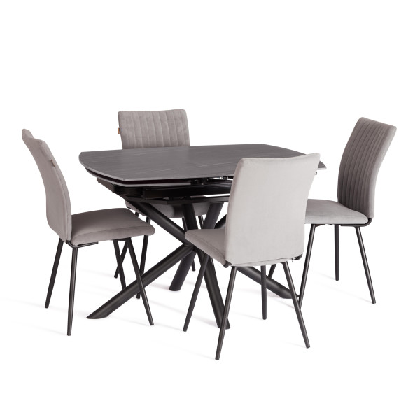 Стол обеденный Winston столешница керамика (матовая) /опоры металл, темно-серый/черный, 30х120х30 см фото № 18