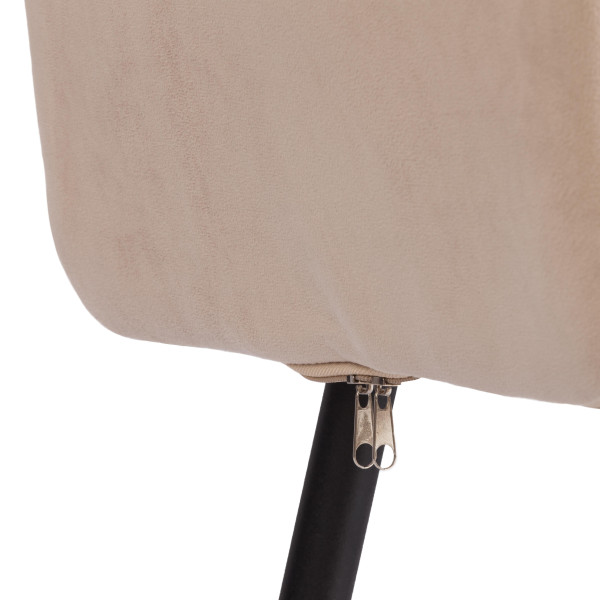 Стул обеденный Sweet LT, флок , бежевый/черный, 7, 50х55х93 фото № 7