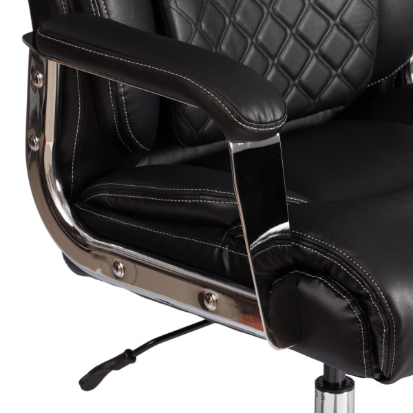 Кресло Atlant рецикл. кожа/иск. кожа, черный фото № 8