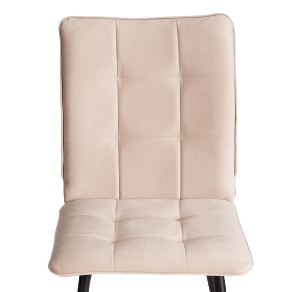 Стул обеденный Bari LT, флок , бежевый/черный, 7, 41х55х89 см фото № 6