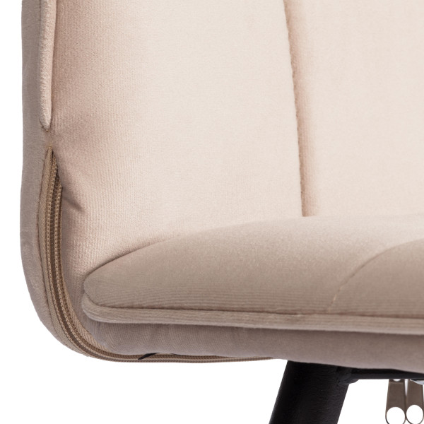 Стул обеденный Bari LT, флок , бежевый/черный, 7, 41х55х89 см фото № 9