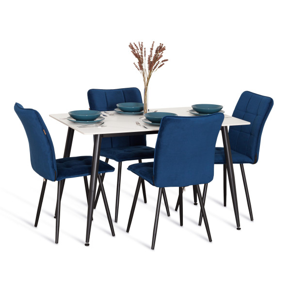 Стул обеденный Bari LT, велюр, Blue (синий), 41х55х89 см фото № 10